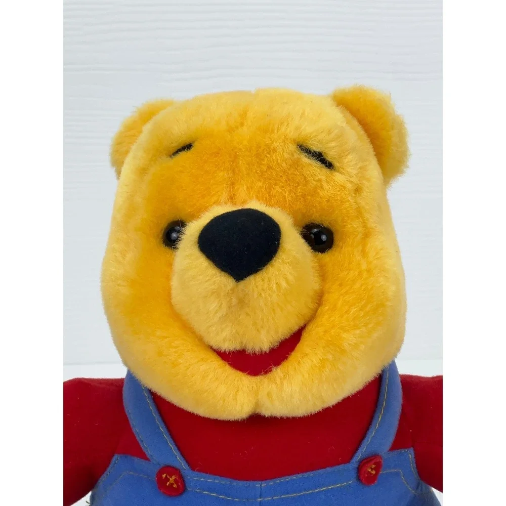 Vintage 1997 Disney Winnie the Pooh Mattel Plush Animated Sound Overalls 90s‎